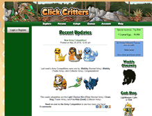 Tablet Screenshot of clickcritters.com